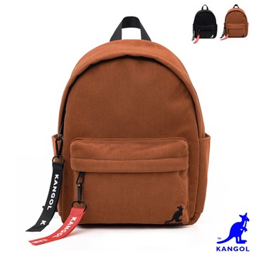 KANGOL - 英國袋鼠摩登絨布學院風後背包