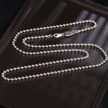 925銀飾品復古泰銀項鏈男韓版簡約學生潮人男士個性 圓圈百搭鏈