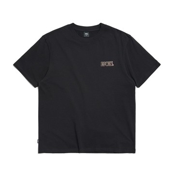 EDWIN 虹光印花寬版短袖T恤-男款 (黑色) #上衣