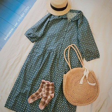 手作森林【原寸紙型-古著洋裝】僅紙型無作法 大人洋裝 洋裁紙型 A0107