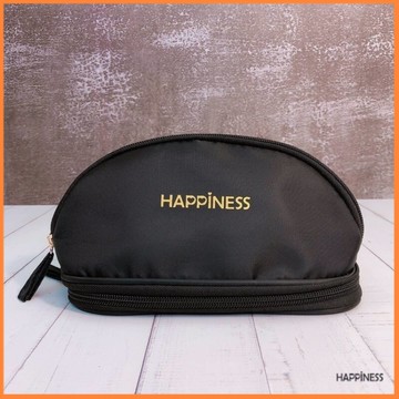 HAPPINESS化妝包 刷具包 收納包 雙層化妝包