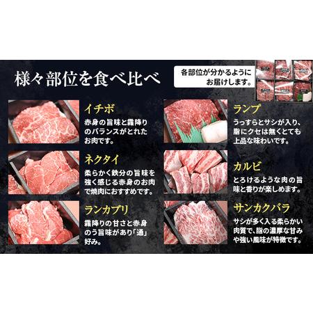 ふるさと納税 焼肉 北海道産 星空の黒牛 厳選6種 食べ比べ 約650g 牛肉 牛 お肉 バーベキュー ロース カルビ 肉 北海道標茶町