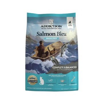 紐西蘭ADDICTION自然癮食-帝王鮭魚無榖貓糧 4.5KG(AF79502)(買二件送寵喵樂-貓草玩具1個隨機)