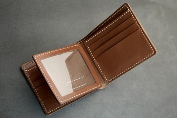 三折九卡相位短夾錢包 皮夾DIY材料包 /完成品 銀包 客製禮物刻字