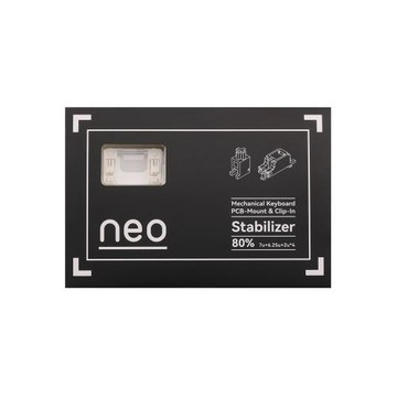 NEO X QK PCB卡扣衛星軸pom材質1.2 1.6mm奶白黑色客制化機械鍵盤