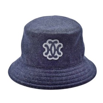 HERMES 經典Harper Lift系列喀什米爾仿丹寧布漁夫帽(靛藍色)