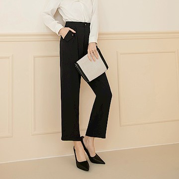 OB嚴選-PLUS+長纖腿．不易皺打褶雪紡長褲(一般/加長)