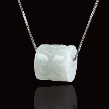 【萬事亨通】冰種翡翠雕花路路通項鍊 | 天然緬甸玉翡翠A貨 |送禮