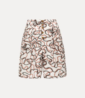 Vivienne Westwood Romario Bermuda Shorts Printed Tana Lawn White-wiggle XL Unisex