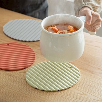 多用途立體波浪加厚矽膠隔熱墊/鍋墊-多色可選 芝麻灰