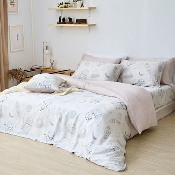 薄被套-雙人 / 6x7尺 / 40支萊賽爾天絲 / 宇宙喵遊 台灣製