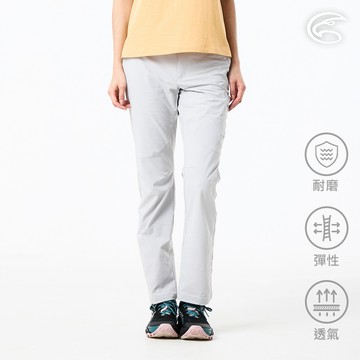ADISI 女四向彈極耐磨透氣機能健旅褲 AP2611097 淺蒼灰 (S-XL)｜四面彈性 耐磨 不易勾紗 登山健行 快乾 休閒褲