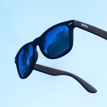 【免運費】 Arthur 偏光冰藍色鏡面墨鏡 - 香港原創