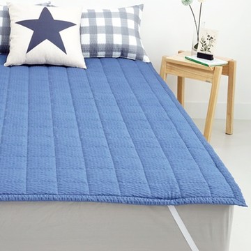 Midam 固定帶泡泡紗夏季薄墊  藍色  Q(150 x 200cm)