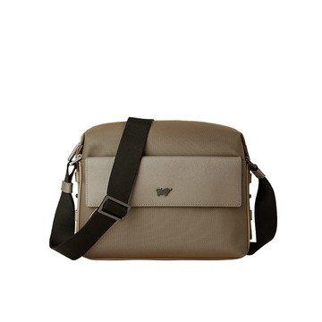 BRAUN BUFFEL 台灣總代理  尼爾-D 橫式斜背包-杏色/BF592-62-HM