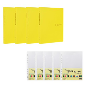 ECO Chungwoon 彩色資料夾 A4 30頁 Set  黃色  1組