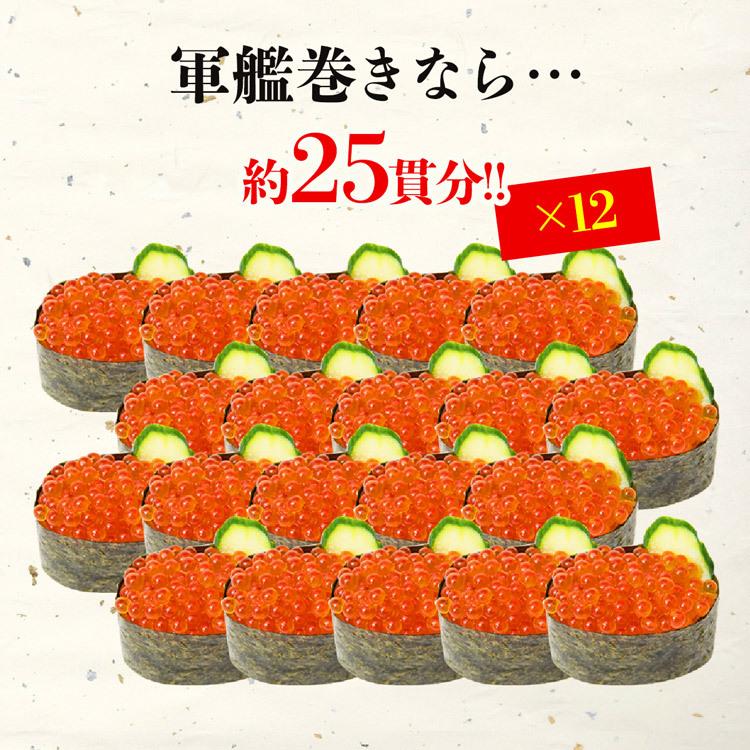 いくら 醤油漬け 250g×12パック 計3kg 粒は小さいけど味は抜群！ サーモン トラウト イクラ 丼 軍艦 ギフト