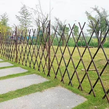 竹籬笆柵欄伸縮花園圍欄竹子庭院護欄圍墻竹竿菜園隔斷小柵欄戶外[DD030110]