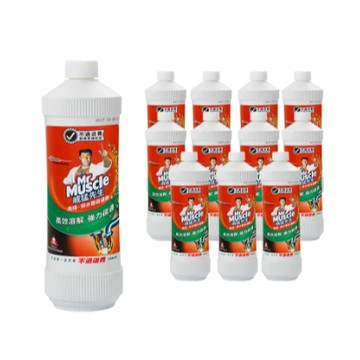 【福利品商品】[箱裝]威猛先生 馬桶 排水管疏通劑 ,960ml, 12瓶