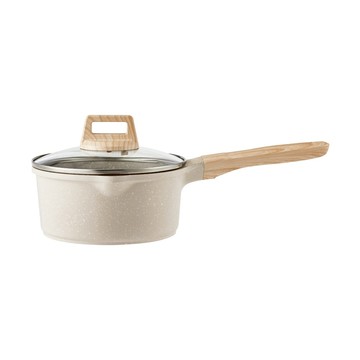 【Black HAMMER 官方直營】麥飯石導磁鑄造不沾單柄鍋18cm(含蓋)