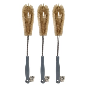 宏圃生活 加長洗杯刷 40 x 6cm  CKC103  3支  銀色+棕色 洗杯刷