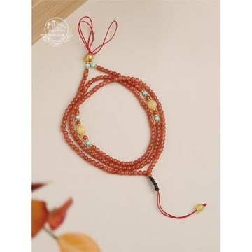 布達拉宮川料南紅蜜蠟多功能鏈女款項鏈頸飾馬年2026新款小眾設計