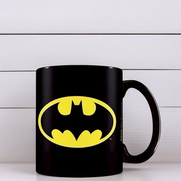 【Paladone UK】DC蝙蝠俠 經典陶瓷馬克杯 黑 - 315ml