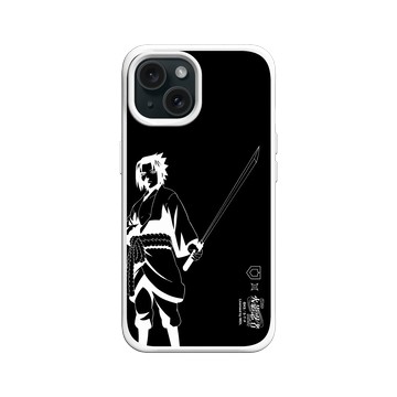 iPhone 15 SolidX 白 - 火影忍者 Naruto - 黑白線稿-宇智波佐助
