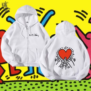 凱斯哈林美國涂鴉藝術家Keith Haring聯名開衫衛衣男女兒童裝外套