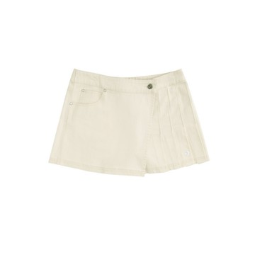 CONVERSE WASHED DENIM MID SHORT NATURAL IVORY 女 短褲 WCH877-W0L