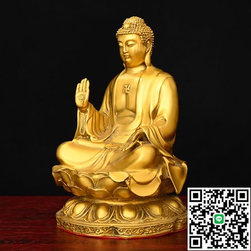 純銅釋迦牟尼佛像擺件阿彌陀佛大日如來佛祖坐像居家佛堂供奉神像