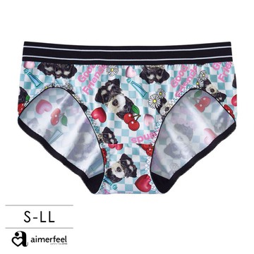 aimerfeel-雪納瑞3D貼紙三角褲-蜜瓜綠-1902621-ME