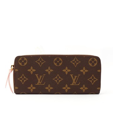 Louis Vuitton Monogram CLEMENCEㄇ型拉鍊長夾(櫻花粉) M61298