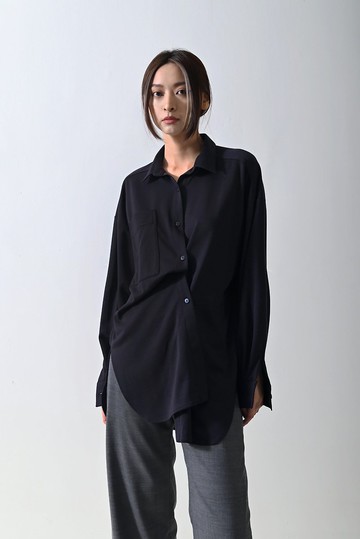 Shan Yong 隨意穿釦落肩針織長版上衣(五色)