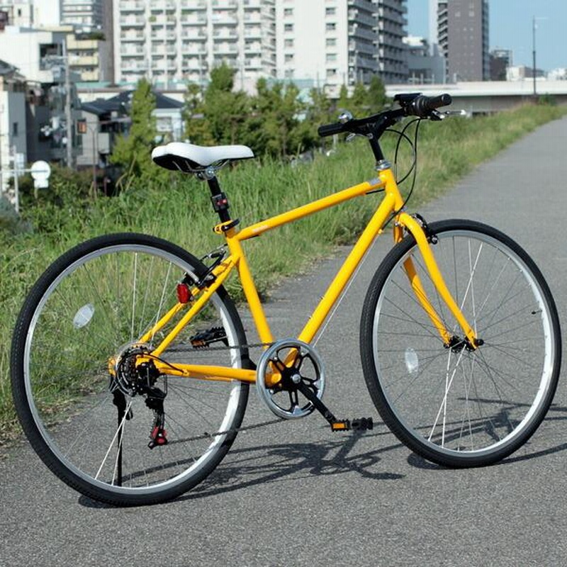 新品⭐️黄色⭐️自転車 6段変速 26インチ 高炭素鋼 クロスバイク 新品⭐️黄色⭐️自転車 6段変速 26インチ 高炭素鋼 クロスバイク 楽天