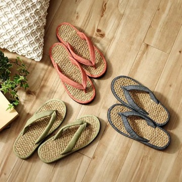 *日本池彥IKEHIKO 七島藺草夾腳拖鞋 Luce系列(M/L)-珊瑚橘/海藻綠/微風藍