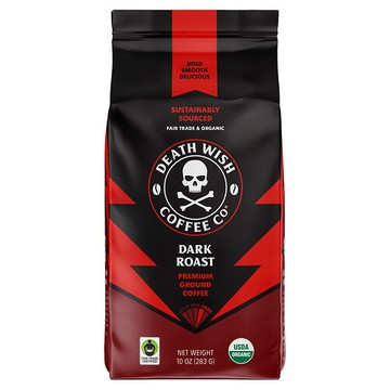 Death Wish Coffee, 深度烘焙粉，10 盎司（283 克）