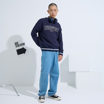 心境依舊晴朗大學T(丈青)-男