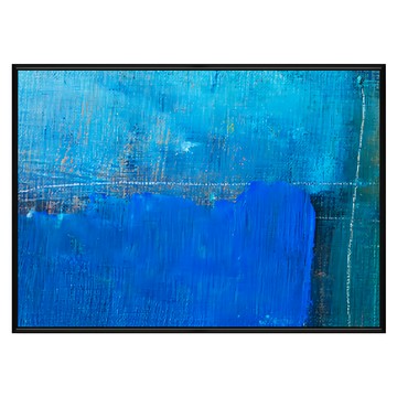 眷戀 鈷藍 抽象藝術畫框  40 x 30cm  黑色  1個