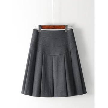 灰色百褶裙半身裙2025新款秋冬款高腰顯瘦A字短裙高級感學院風裙