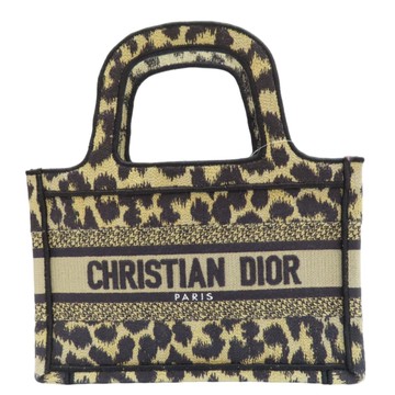 Dior 迪奧【激安價】豹紋 緹花帆布 Mini book tote 手提包 【二手名牌BRAND OFF】