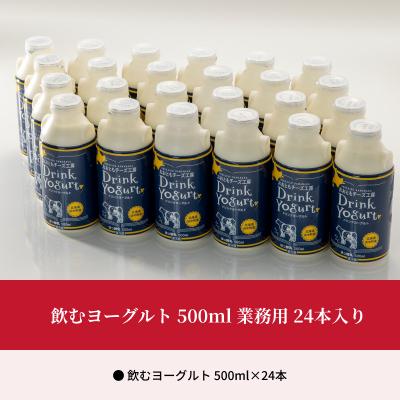 ふるさと納税 浜中町 北海道浜中町産、飲むヨーグルト 500ml 業務用、24本入り