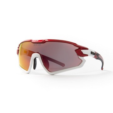 【路達自行車衣百貨】TRANSFORM(幻變)偏光運動眼鏡-石榴紅 ENVIS
