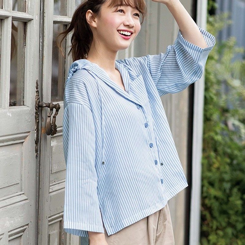 Geera 羽織りにもなる フード付シャツブラウス ホワイト 3l レディース 通販 Lineポイント最大3 0 Get Lineショッピング