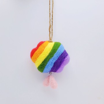 珮寧手作│彩色雲朵│羊毛氈.吊飾.掛件