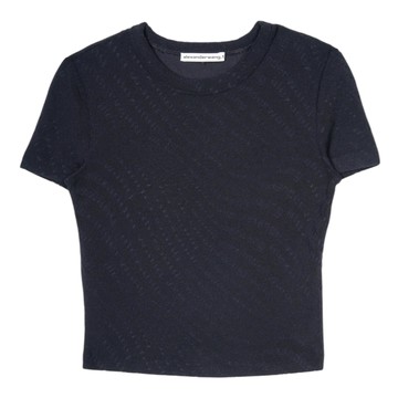 alexanderwang 徽標裝飾提花短袖嬰兒 T 恤