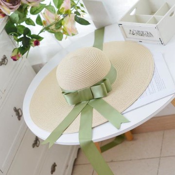 法式復古造型寫真綁帶古董大檐沙灘防曬親子草帽亂世佳人中世紀