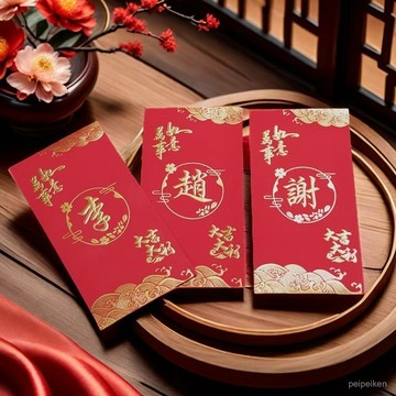 【臺灣-出貨】姓氏紅包袋2026定製馬年港版繁體字高檔百家姓春節新年燙金利是封 SKKH