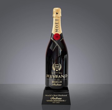 獎座訂製|Moët香檳刻字禮物 文字雕刻獎座 紀念禮物客製化