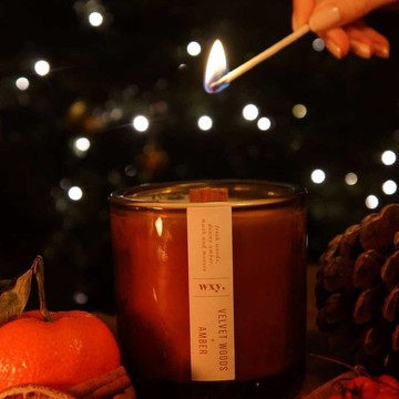 【英國 wxy】Amber 蠟燭(S)- 絲絨木 & 琥珀 /142g